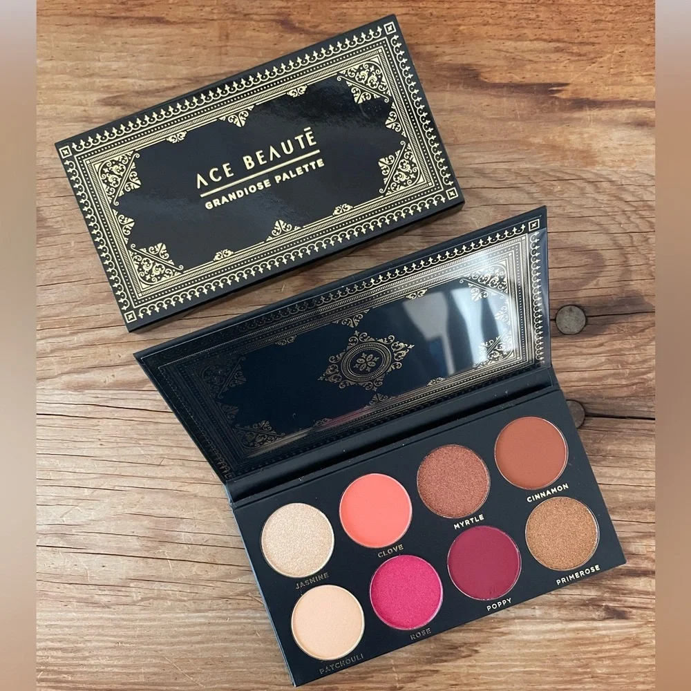 NIB Ace Beaute Grandiose Palette Eyeshadow 8 Shades New Makeup Cruelty Free